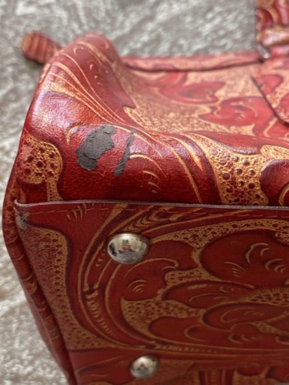 Wilson Red Patterned Women’s Handbag - Picture 5 of 7